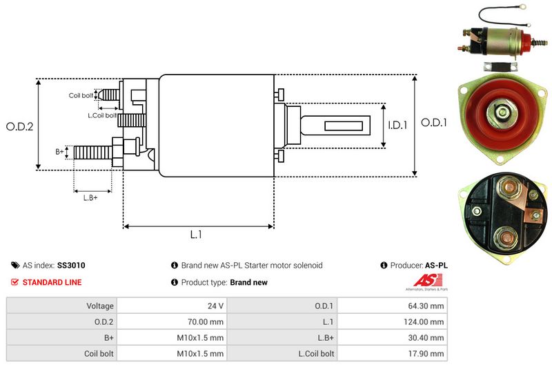 Magnetlülitus, starter, AS-PL SS3010