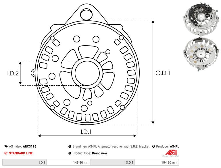 Kaitsekate, generaator, AS-PL ARC3115