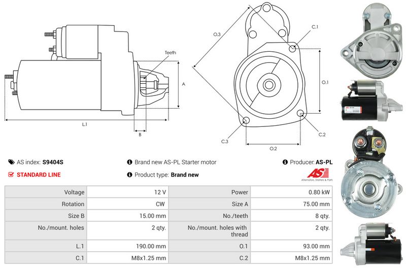 AS-PL S9404S Starter