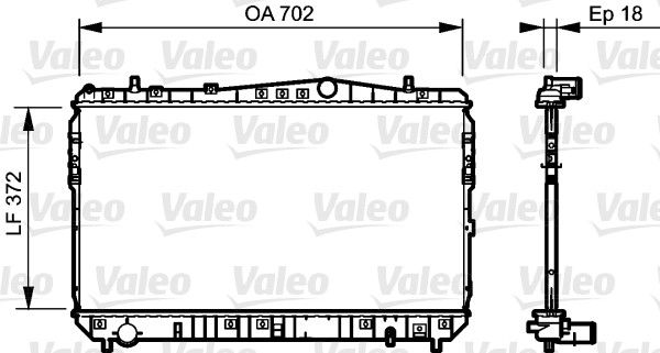 Радіатор, система охолодження двигуна, Valeo 735159