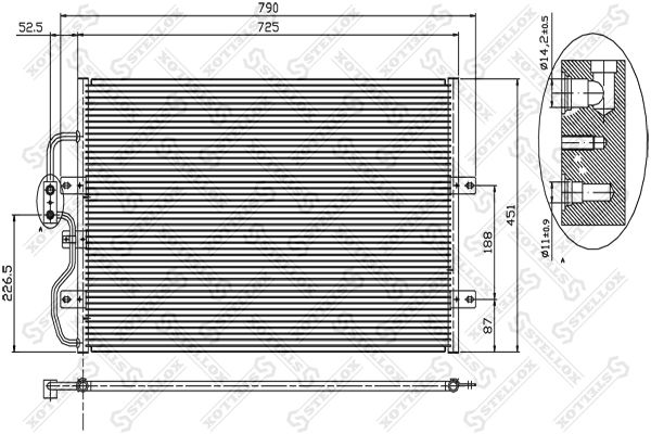 STELLOX kondenzátor, klíma 10-45301-SX