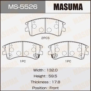 Комплект гальмівних колодок, Masuma MS-5526