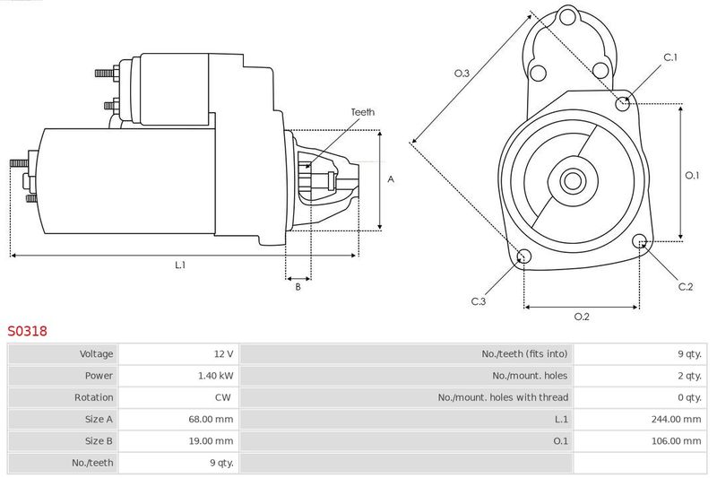 Стартер, Auto Starter S0318