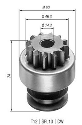 Мала шестірня, стартер, Magneti Marelli 940113020150