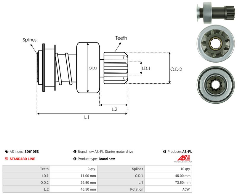 Vabajooks, starter, AS-PL SD6105S