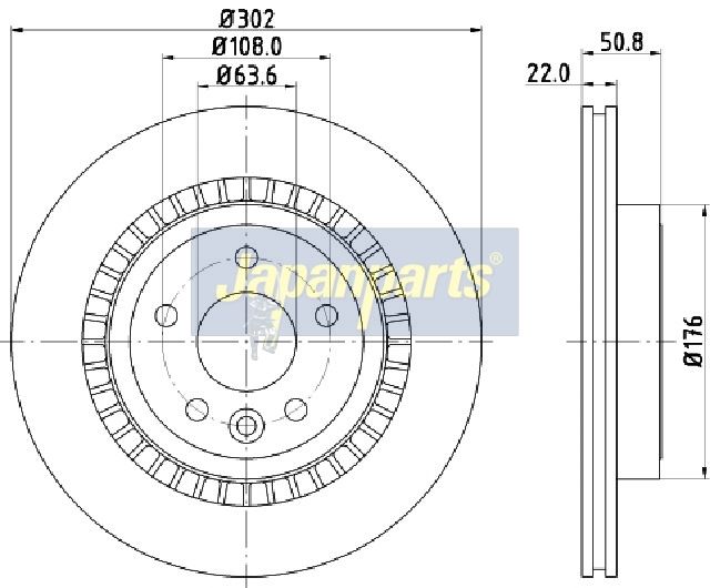 JAPANPARTS Тормозной диск