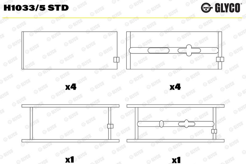 Coussinet+vilebrequin GLYCO H1033/5 STD