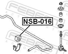 FEBEST NSB-016 Mounting, stabiliser bar