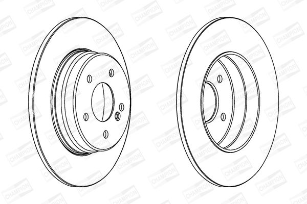 CHAMPION Mercedess диск гальмівний задн.W203/210 96-