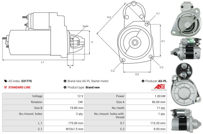 AS-PL S3177S Starter