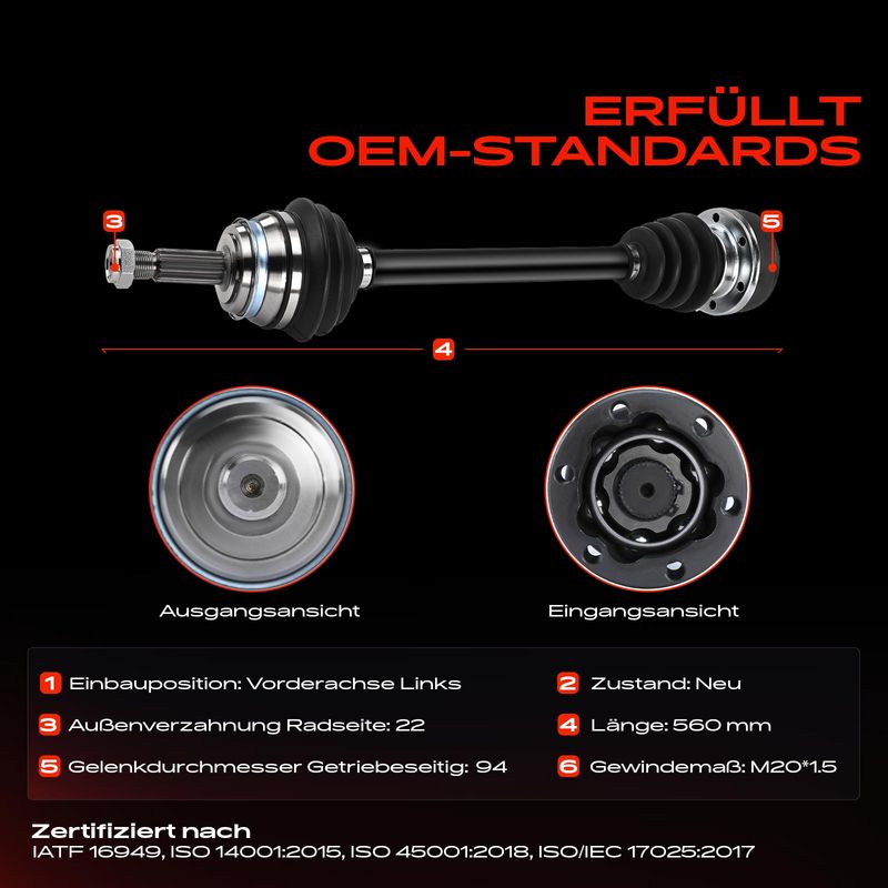 Frankberg 5481FB0010551 Drive Shaft