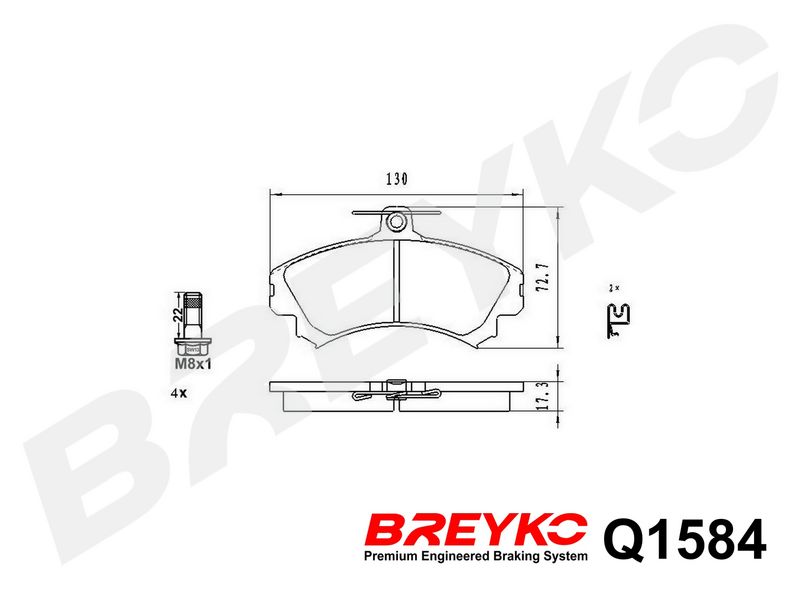 DAVID VASCO Q1584 Brake Pad Set, disc brake
