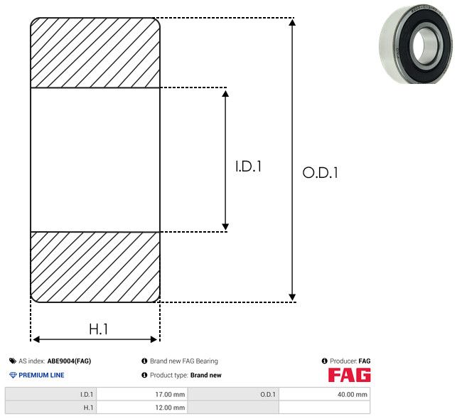 AS-PL ABE9004(FAG) Bearing