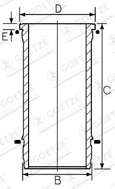 Camasa cilindru GOETZE ENGINE 15-608890-00