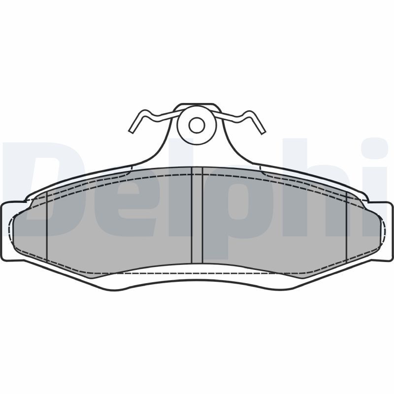 Комплект гальмівних накладок, дискове гальмо, Delphi LP1424