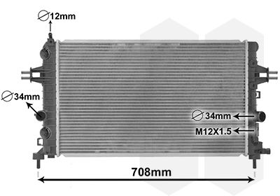 VAN WEZEL hűtő, motorhűtés 37002363