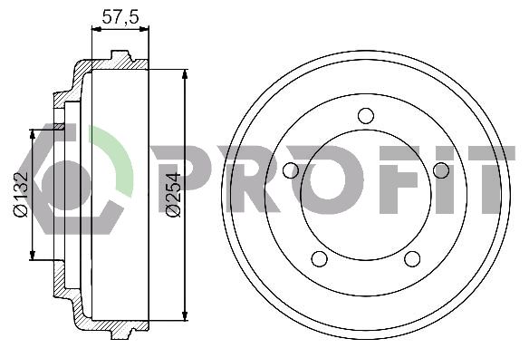 Гальмівний барабан, Profit 5020-0029