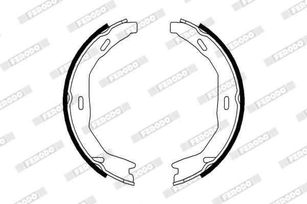 FERODO FSB690 Brake Shoe Set, parking brake