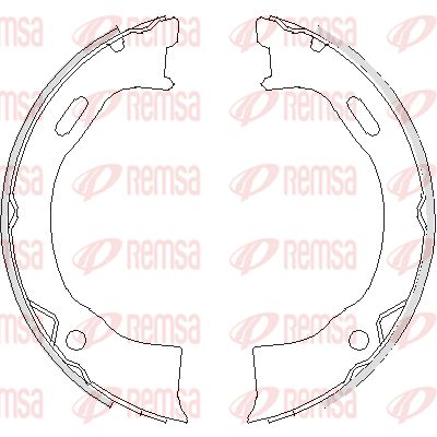 Комплект гальмівних колодок, стоянкове гальмо, Remsa 4695.00