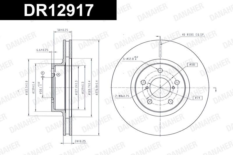 DANAHER DR12917 - Brake Disc