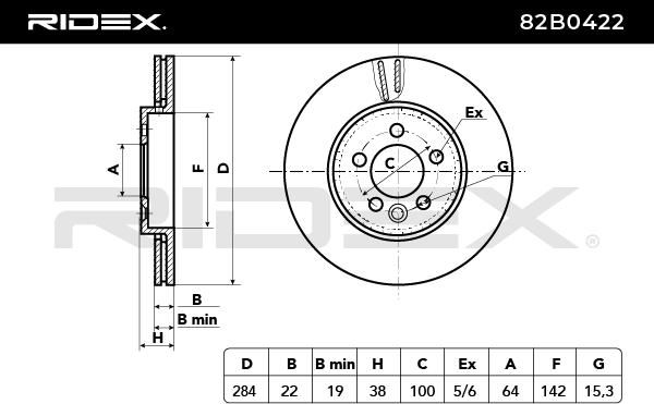 спирачен диск RIDEX