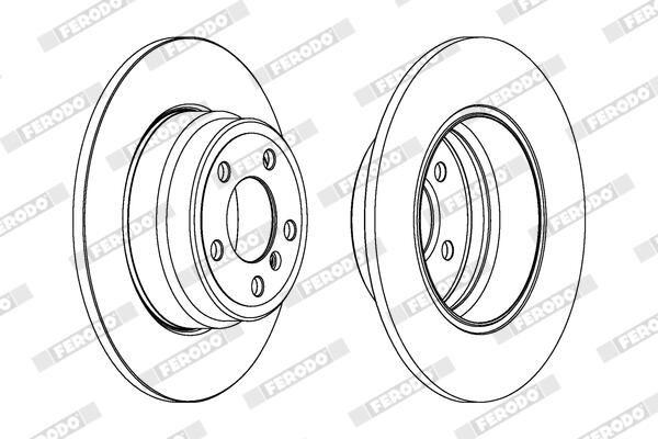 FERODO DDF1255C-1 Brake Disc
