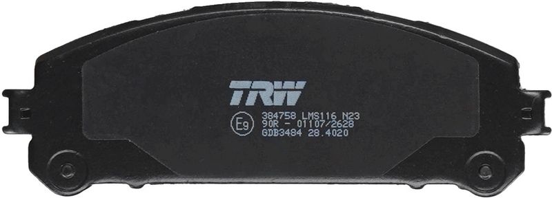 TRW GDB3484 Brake Pad Set, disc brake