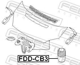 Буфер, капот, Febest FDD-CB3