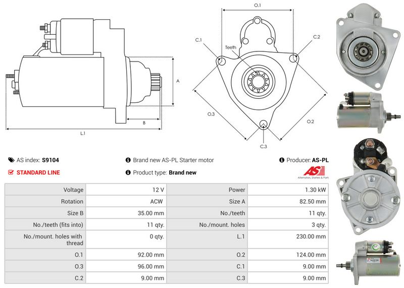 AS-PL S9104 Starter