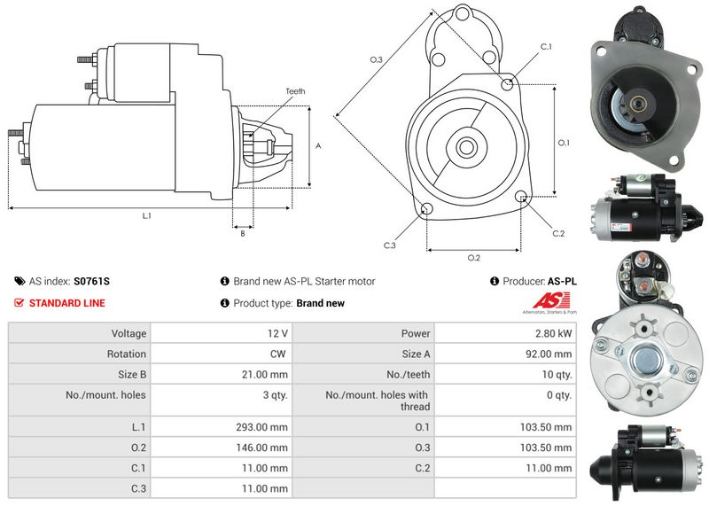 AS-PL S0761S Starter
