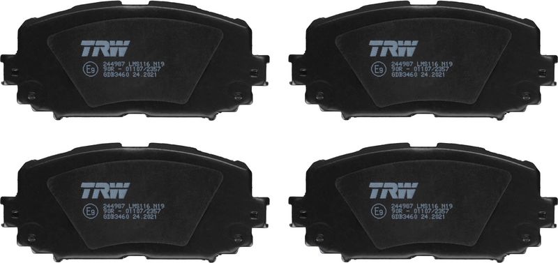 Piduriklotsi komplekt, ketaspidur, TRW GDB3460