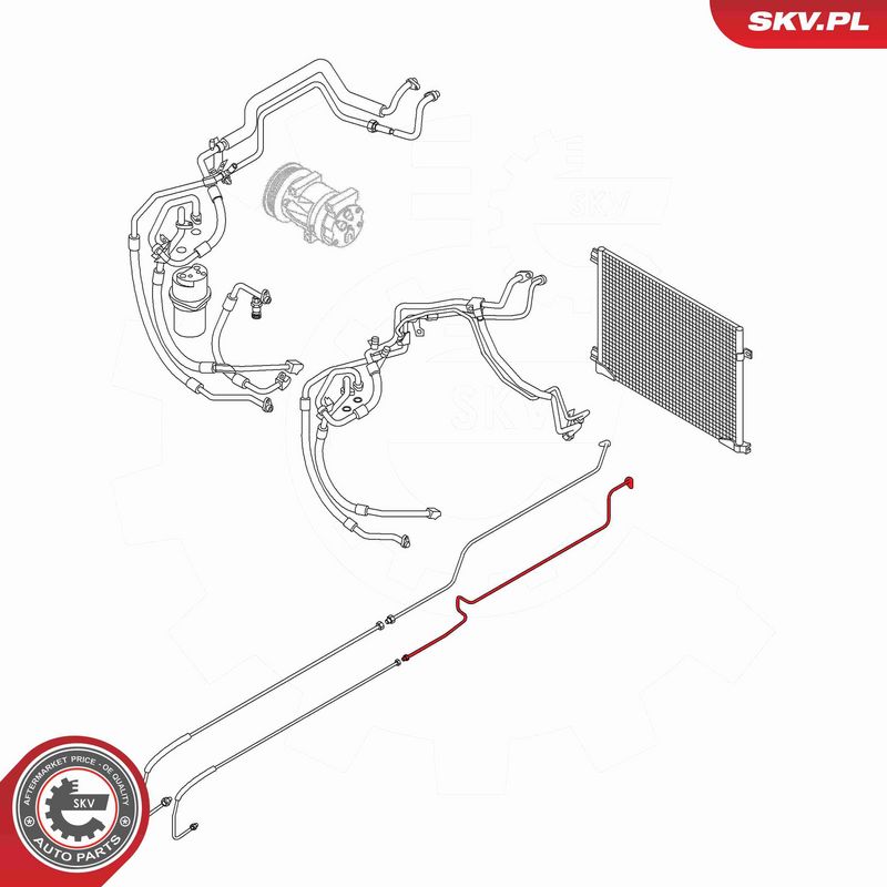 ESEN SKV 54SKV672 High/Low-pressure Line, air conditioning