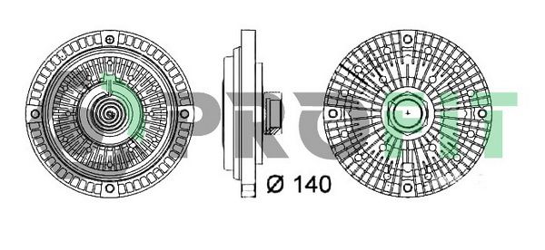 Муфта, вентилятор радіатора, Profit 1720-3019