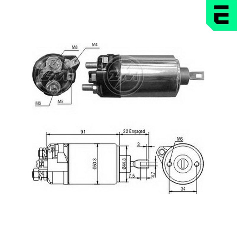 Магнітний перемикач, стартер, Era ZM625