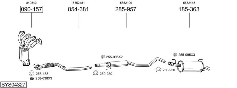 SISTEM DE ESAPAMENT BOSAL SYS04327
