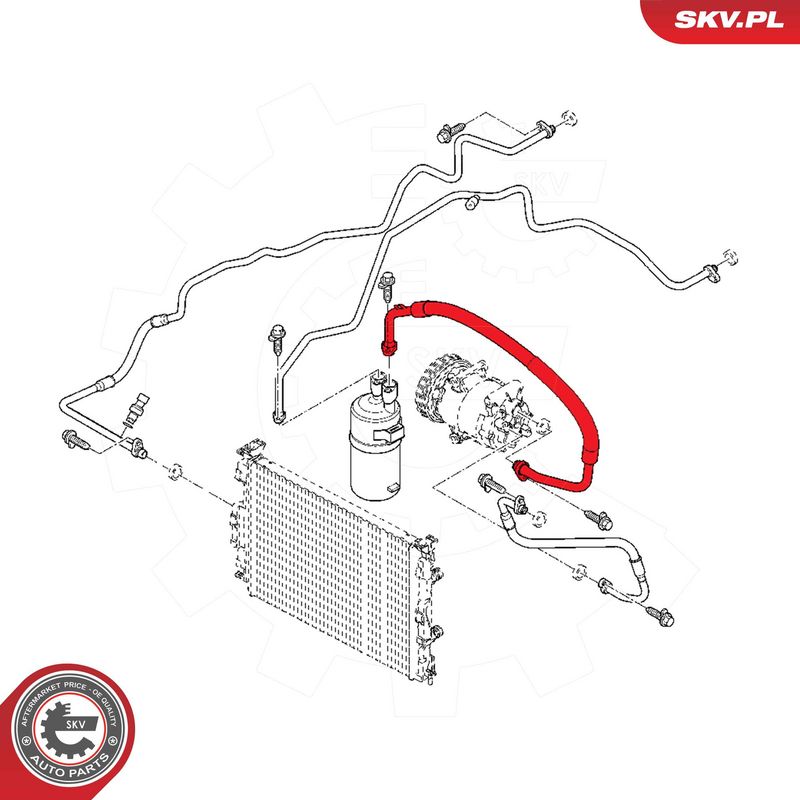 Трубопровід високого/низького тиску, кондиціонер повітря, Skv Germany 54SKV690