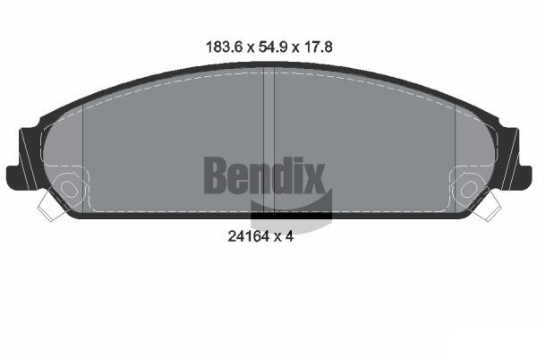 BENDIX Braking fékbetétkészlet, tárcsafék BPD2101