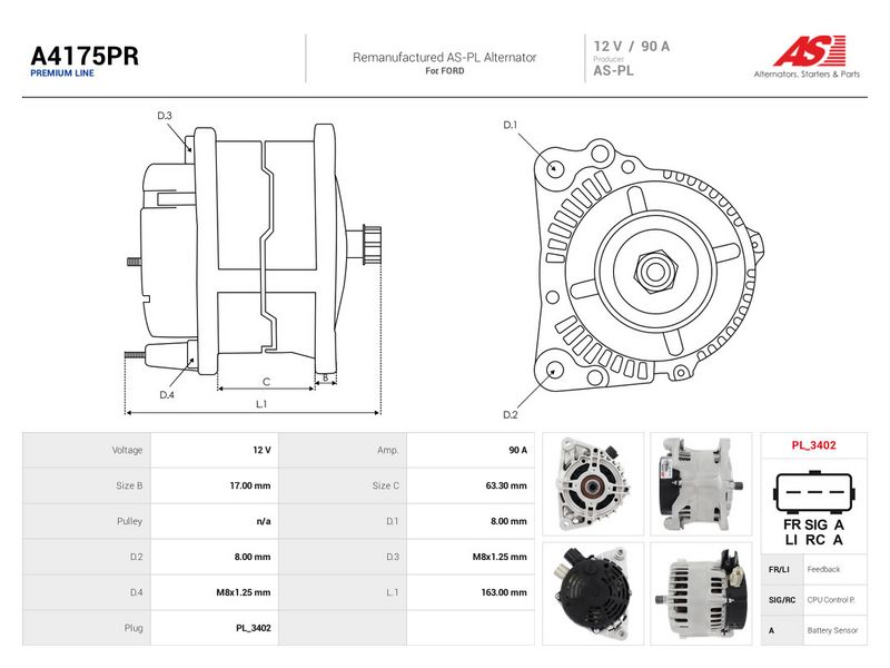 This part match OEM code: 1M5T10300BD