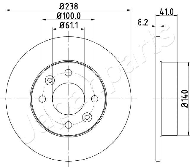 JAPANPARTS féktárcsa DI-0700