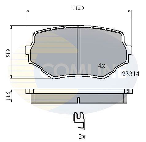 Комплект гальмівних накладок, дискове гальмо, Comline CBP3475