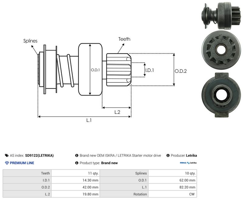 Vabajooks, starter, AS-PL SD9122(LETRIKA)