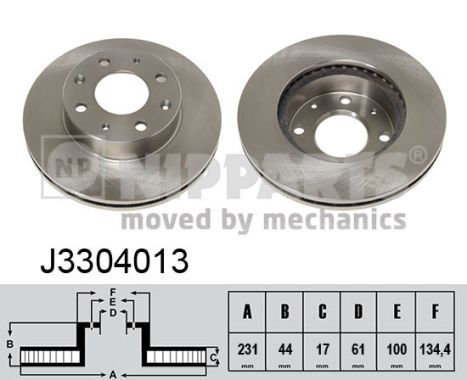 NIPPARTS féktárcsa J3304013