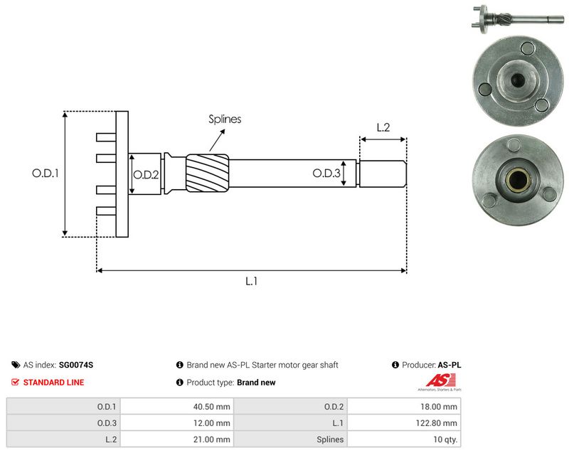 AS-PL SG0074S Repair Kit, starter