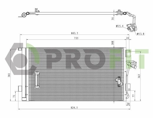 Конденсатор, система кондиціонування повітря, Profit 1770-0004