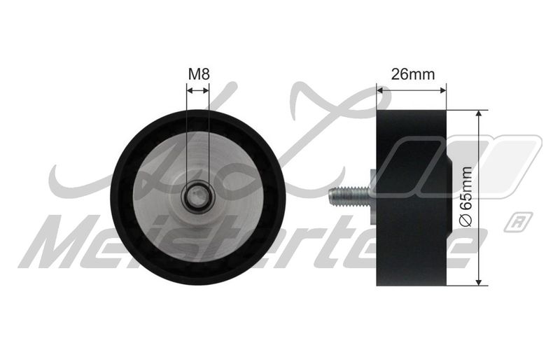 A.Z. Meisterteile AZMT-20-031-2162 Deflection/Guide Pulley, V-ribbed belt