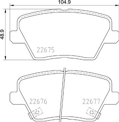 Комплект гальмівних накладок, дискове гальмо, Brembo P30109