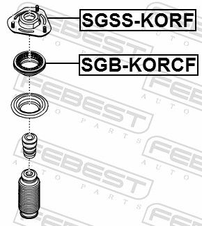 FEBEST SGB-KORCF Rolling Bearing, suspension strut support mount