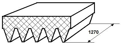 Correa trapecial poli V