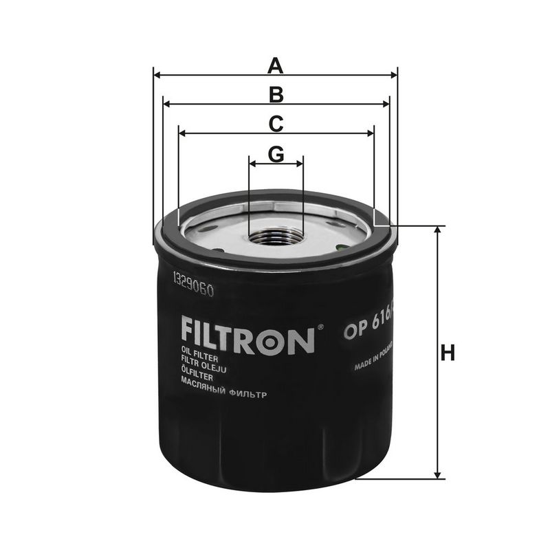 Õlifilter, FILTRON OP 616, 3