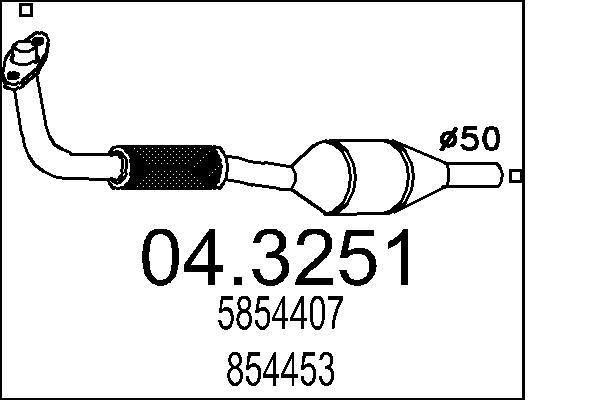 MTS katalizátor 04.3251